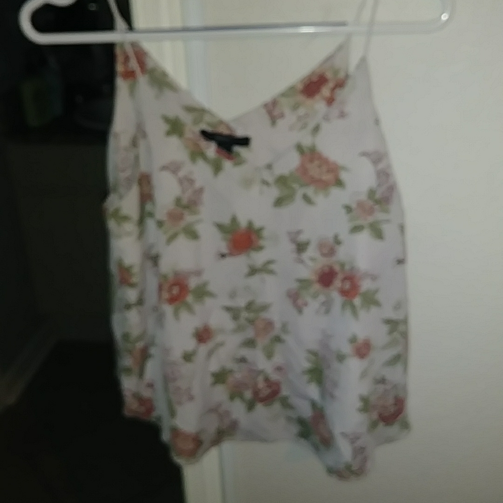 Pink floral shirt